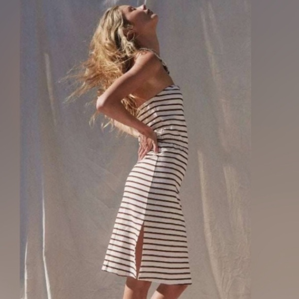 Jen’s Pirate Booty Cotton Stripe Midi dress